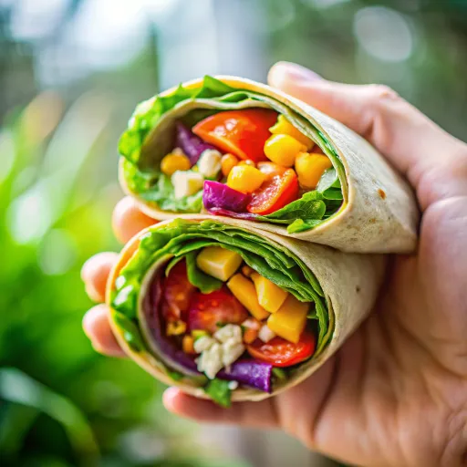 रंगीन सब्ज़ी व्रैप्स